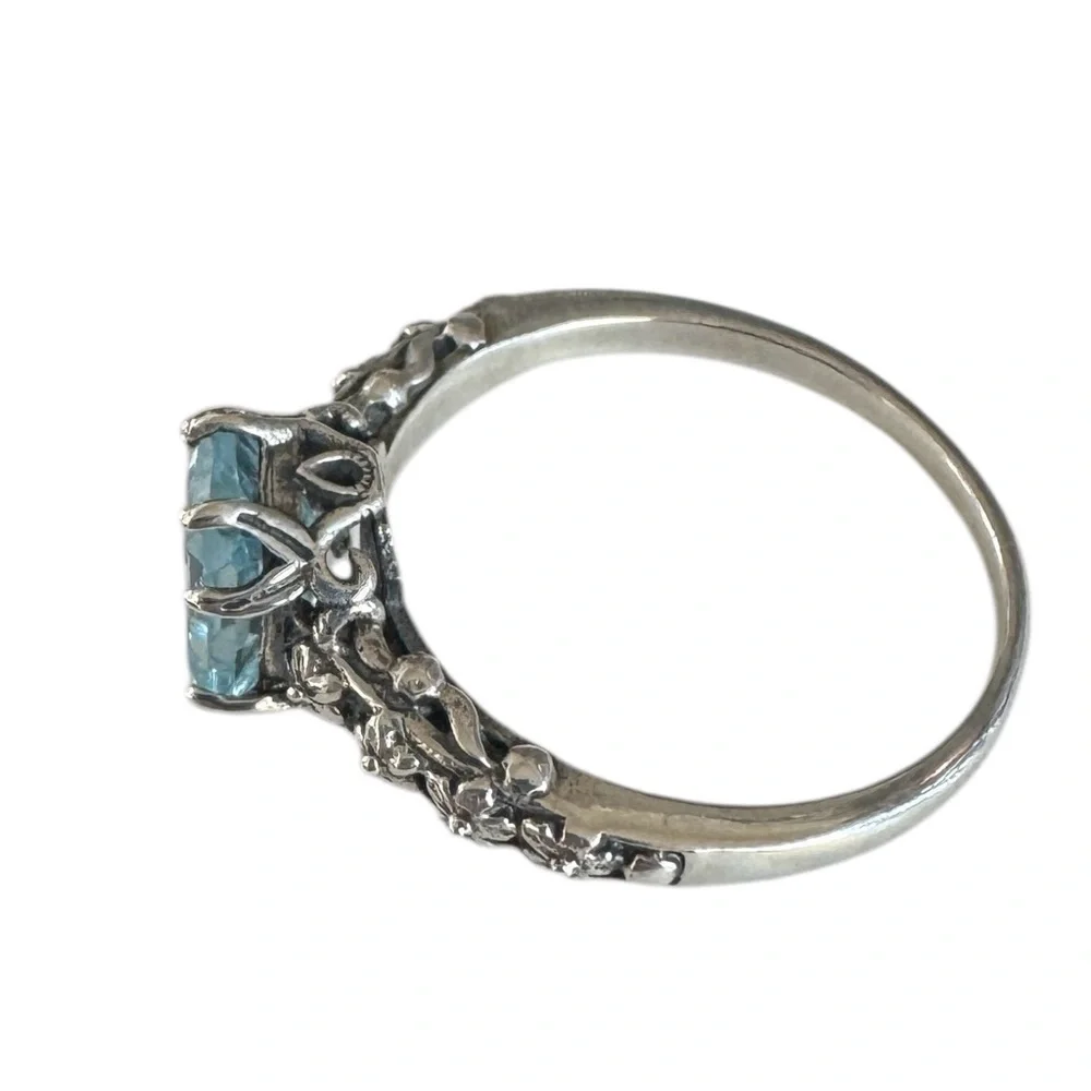 Sky Blue Topaz Sterling Silver Ring (9)